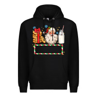 Black christmas santa custom name Premium Hoodie - MaliasSmallBusiness