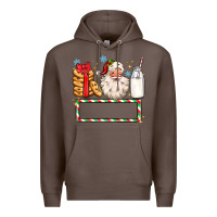 Coffee christmas santa custom name Premium Hoodie - MaliasSmallBusiness