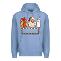 Colony Blue christmas santa custom name Premium Hoodie - MaliasSmallBusiness