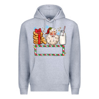 Heather Grey christmas santa custom name Premium Hoodie - MaliasSmallBusiness