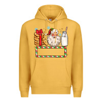 Mustard christmas santa custom name Premium Hoodie - MaliasSmallBusiness