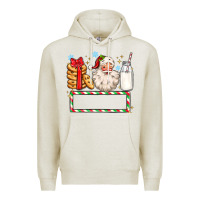 Oatmeal Heather christmas santa custom name Premium Hoodie - MaliasSmallBusiness