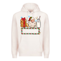 Pale Pink christmas santa custom name Premium Hoodie - MaliasSmallBusiness