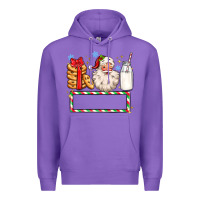 Purple christmas santa custom name Premium Hoodie - MaliasSmallBusiness