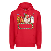 Red christmas santa custom name Premium Hoodie - MaliasSmallBusiness