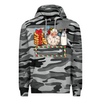 Slate Camo christmas santa custom name Premium Hoodie - MaliasSmallBusiness