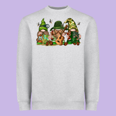 Heavyweight Sweatshirt camping gnomies