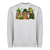 Heather Grey camping gnomies Heavyweight Sweatshirt - texasbilliewilder