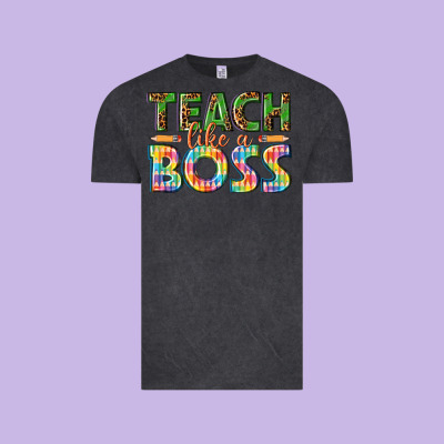 Teach Like A Boss Vintage Tee Designed By Texasbilliewilder