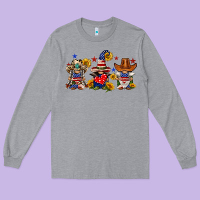 American Gnomes Long Sleeve Tee Designed By Fadigitalartstudio