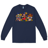 Navy american gnomes Long Sleeve Tee - FaDigitalArtStudio