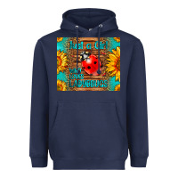 Navy just a girl who loves ladybugs Heavyweight Hoodie - LillyAllenDesigns