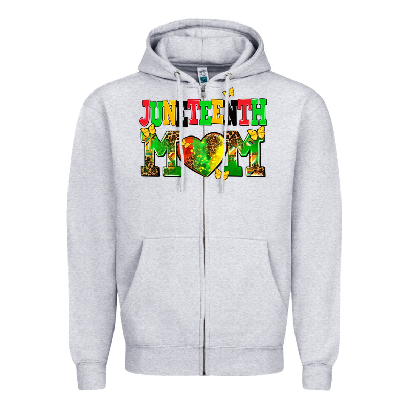 Juneteenth Mom Zipper Hoodie by AdoDesignShop | Teevron