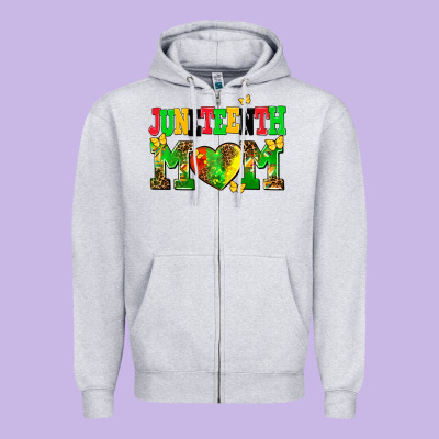 Juneteenth Mom Zipper Hoodie Designed By Adodesignshop