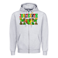 Heather Grey juneteenth mom Zipper Hoodie - AdoDesignShop