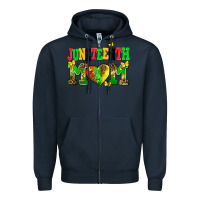 Navy juneteenth mom Zipper Hoodie - AdoDesignShop