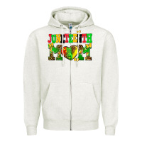 Oatmeal Heather juneteenth mom Zipper Hoodie - AdoDesignShop