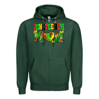 Sports Green juneteenth mom Zipper Hoodie - AdoDesignShop