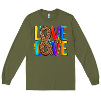 Army Green pride lgbtqi love is love Long Sleeve Tee - AdoDesignShop