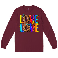 Burgundy pride lgbtqi love is love Long Sleeve Tee - AdoDesignShop