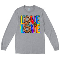 Heather Grey pride lgbtqi love is love Long Sleeve Tee - AdoDesignShop