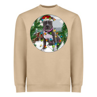 Mushroom Pitbull And Farm Heavyweight Sweatshirt - RanaPortraitStore