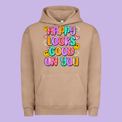 Happy Looks Good On You Urban Hoodie Designed By Artiststas