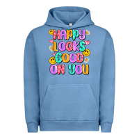 Pigment Pebble Blue happy looks good on you Urban Hoodie - Artiststas