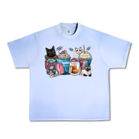 Grape Ice cat coffee cups Urban Heavy Tee - Zillion Design Studio
