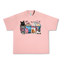 Salmon cat coffee cups Urban Heavy Tee - Zillion Design Studio