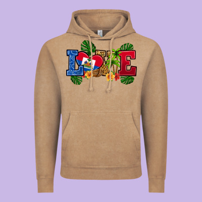 Vintage Hoodie love haitian republic