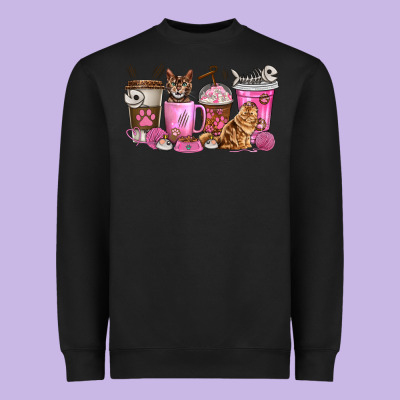 Heavyweight Sweatshirt cat coffee cups