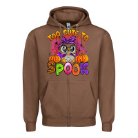 Chestnut too cute to spook with owl Zipper Hoodie - Artiststas