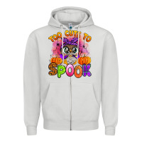Dove Grey too cute to spook with owl Zipper Hoodie - Artiststas