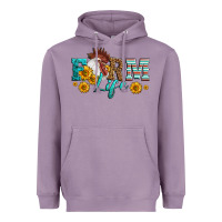Lavender Western Farm Life Rooster Head Heavyweight Hoodie - LillyAllenDesigns