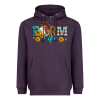 Plum Western Farm Life Rooster Head Heavyweight Hoodie - LillyAllenDesigns