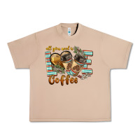 Burro all you need is love coffee Urban Heavy Tee - BarkalooDesign