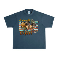 Midnight Navy all you need is love coffee Urban Heavy Tee - BarkalooDesign