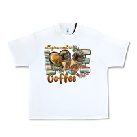 White all you need is love coffee Urban Heavy Tee - BarkalooDesign