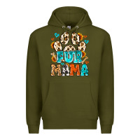Army Green fur mama Premium Hoodie - MaliasSmallBusiness