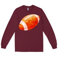 Burgundy american football  pigskin  gridiron football Long Sleeve Tee - FaDigitalArtStudio