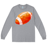 Heather Grey american football  pigskin  gridiron football Long Sleeve Tee - FaDigitalArtStudio