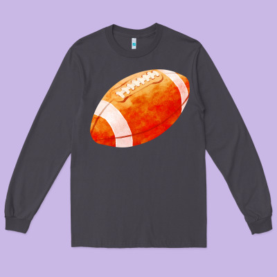 American Football  Pigskin  Gridiron Football Long Sleeve Tee Designed By Fadigitalartstudio