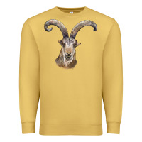 Antique Gold spanish goat face Premium Sweatshirt - LillyAllenDesigns