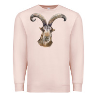 Pale Pink spanish goat face Premium Sweatshirt - LillyAllenDesigns