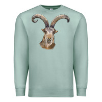 Seafoam spanish goat face Premium Sweatshirt - LillyAllenDesigns