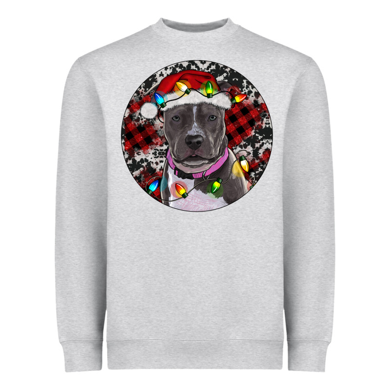 Pitbull And Buffalo Plaid Heavyweight Sweatshirt by RanaPortraitStore | Teevron