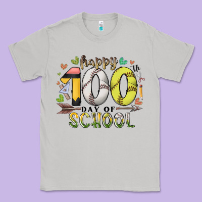 Happy 100 Day Of School Classic Tee Designed By Racoondesign