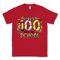 Red happy 100 day of school Classic Tee - RacoonDesign