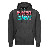 Charcoal Heather inked mama Zipper Hoodie - AdoDesignShop